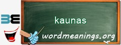 WordMeaning blackboard for kaunas